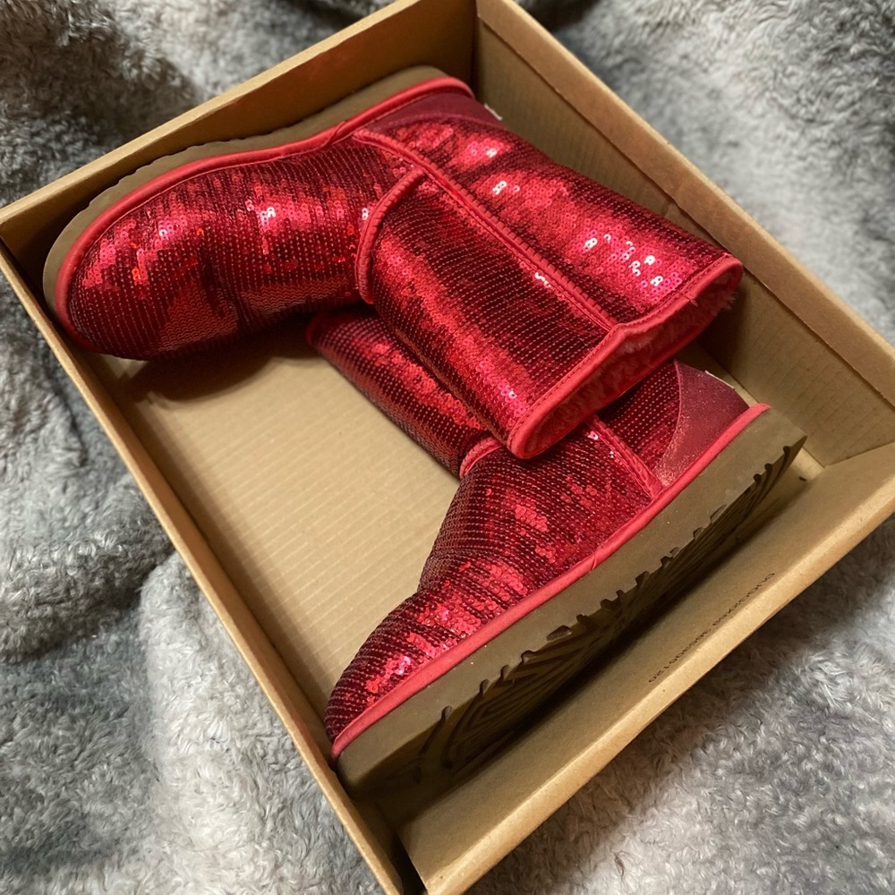 BRAND NEW RED SEQUINS UGGS